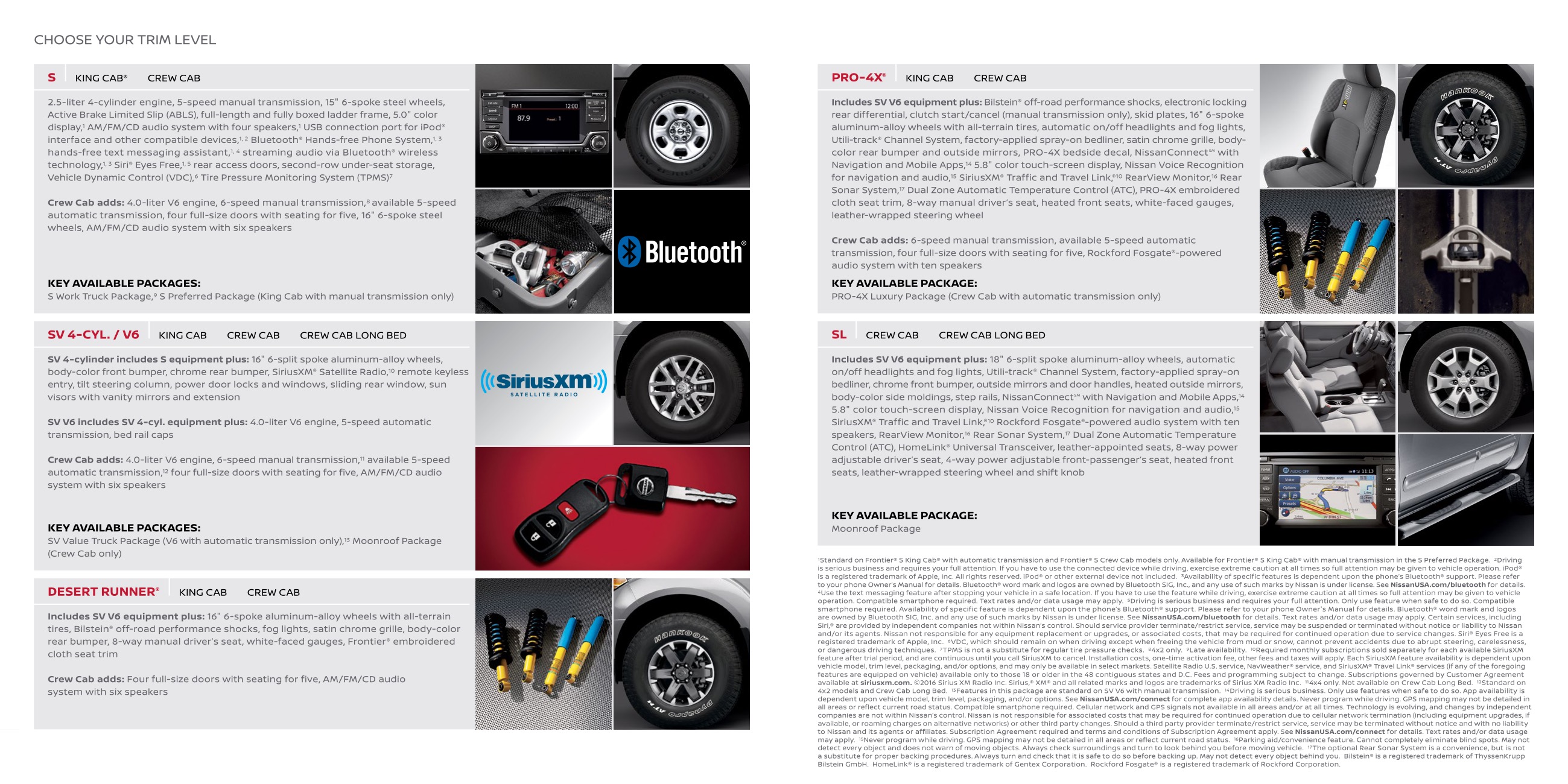 2017 Nissan Frontier Brochure Page 1